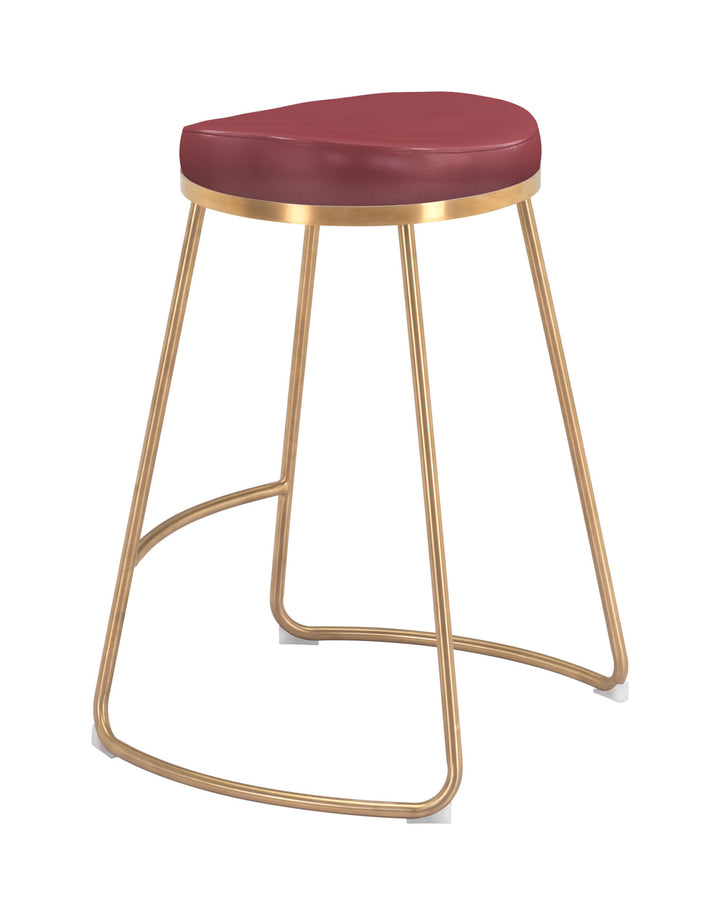 The Bree Counter Stool (Set of 2) Burgundy & Gold  Era and Style Inspired Home Decor 1