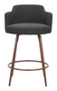 The Kono Swivel Counter Stool (Set of 2) Black & Walnut  Era and Style Inspired Home Decor 1