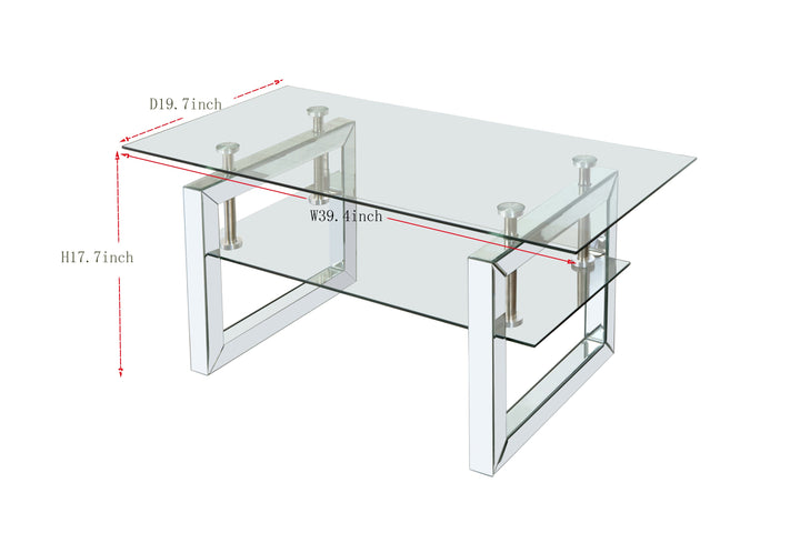 Transparent Tempered Glass Coffee Table