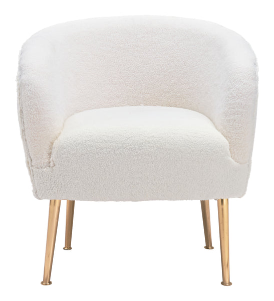 The Sherpa Accent Chair Beige & Gold