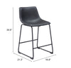 The Smart Counter Stool (Set of 2) Black  Era and Style Inspired Home Decor 1