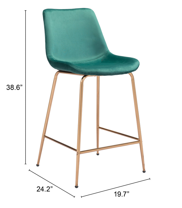 The Tony Counter Stool Green & Gold  Era and Style Inspired Home Decor 1