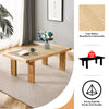 Modern Minimalist Rectangular Rattan Tabletop Coffee Table