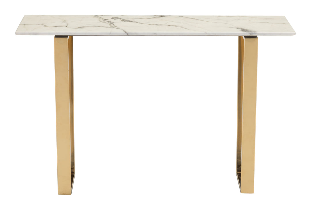 The Atlas Console Table White & Gold