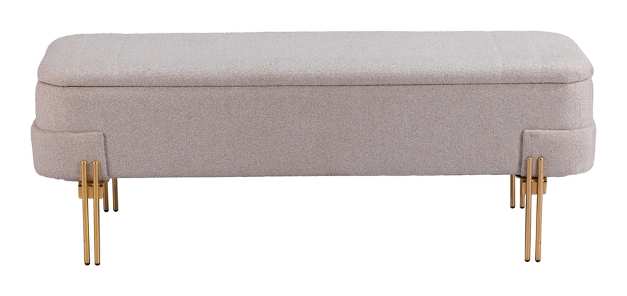 The Lebreton Storage Bench Oatmeal Beige  Era and Style Inspired Home Decor 1