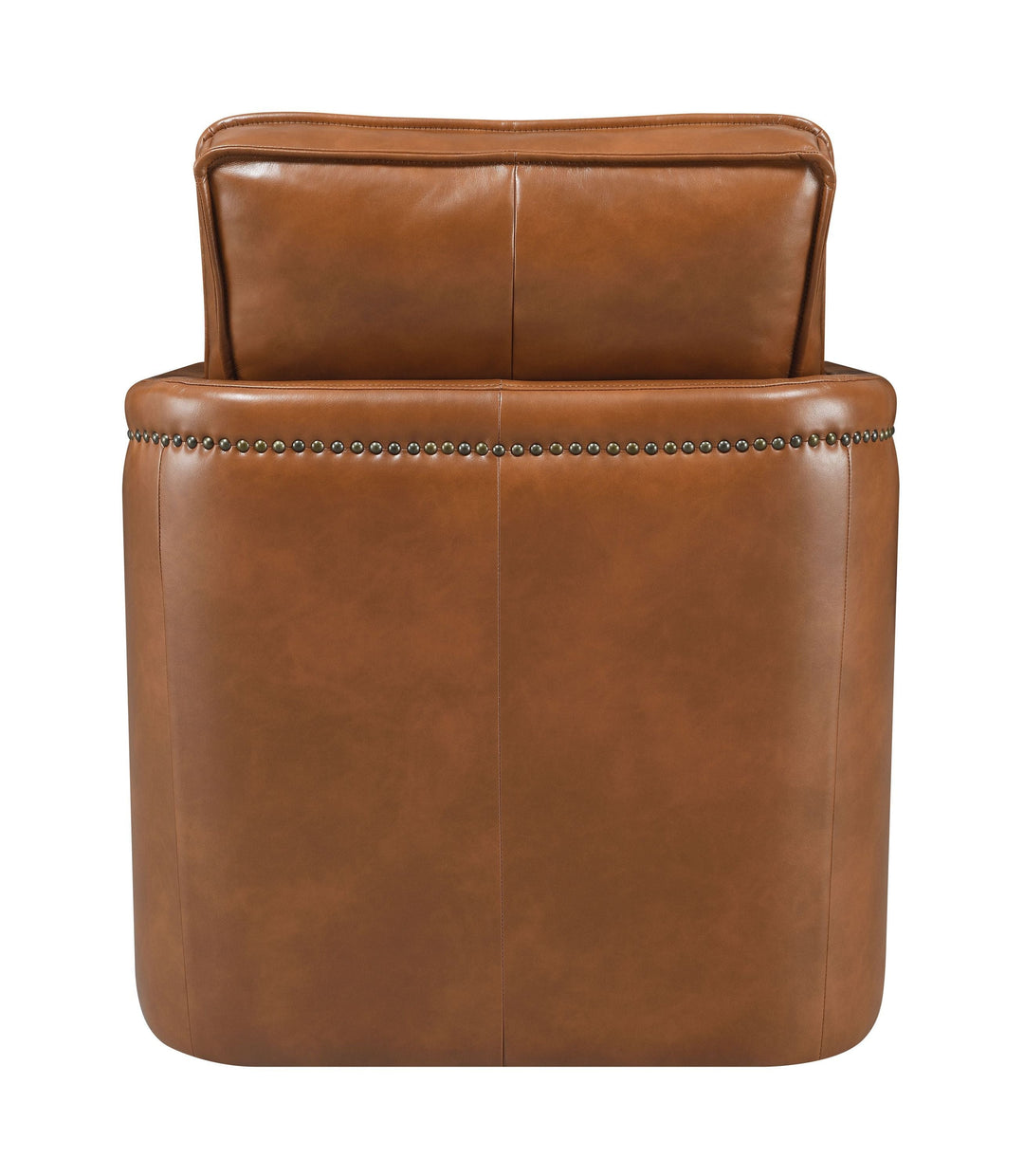 ACME Rocha Brown Leather Aire Accent Swivel Chair