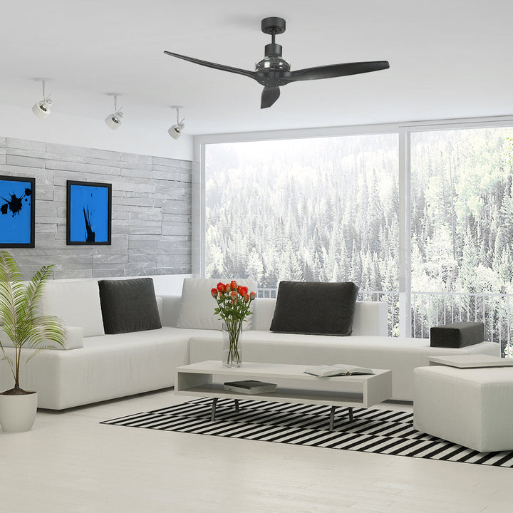 Star Propeller Indoor/Outdoor Ceiling Fan with Black Motor