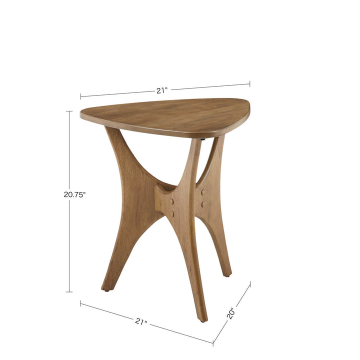 Ink+Ivy Blaze Triangle Wood Side Table