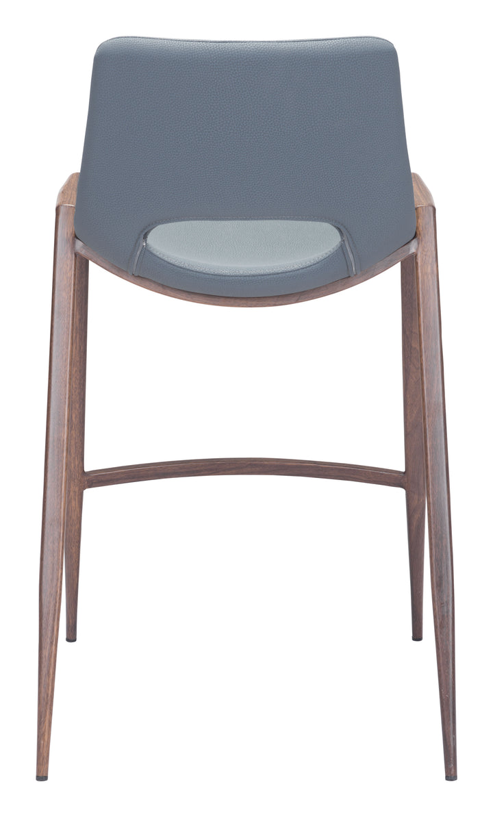 The Desi Counter Stool (Set of 2) Azure Gray & Walnut  Era and Style Inspired Home Decor 1