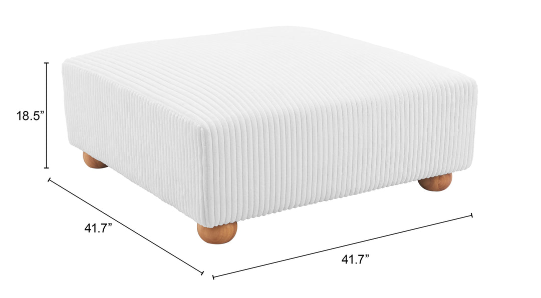 The Tayte Ottoman White  Era and Style Inspired Home Decor 1