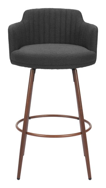 The Kono Swivel Barstool (Set of 2) Black & Walnut  Era and Style Inspired Home Decor 1