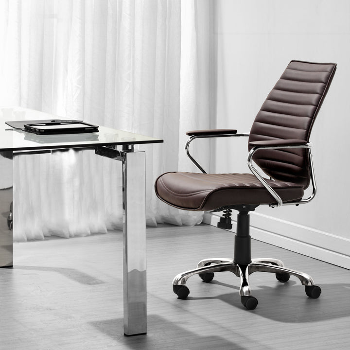 The Enterprise Low Back Office Chair Espresso  Era and Style Inspired Home Decor 1