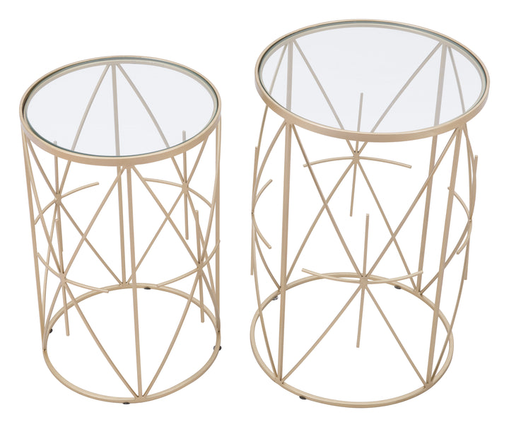 The Hadrian Side Table Set (2-Piece) Gold  Era and Style Inspired Home Decor 1