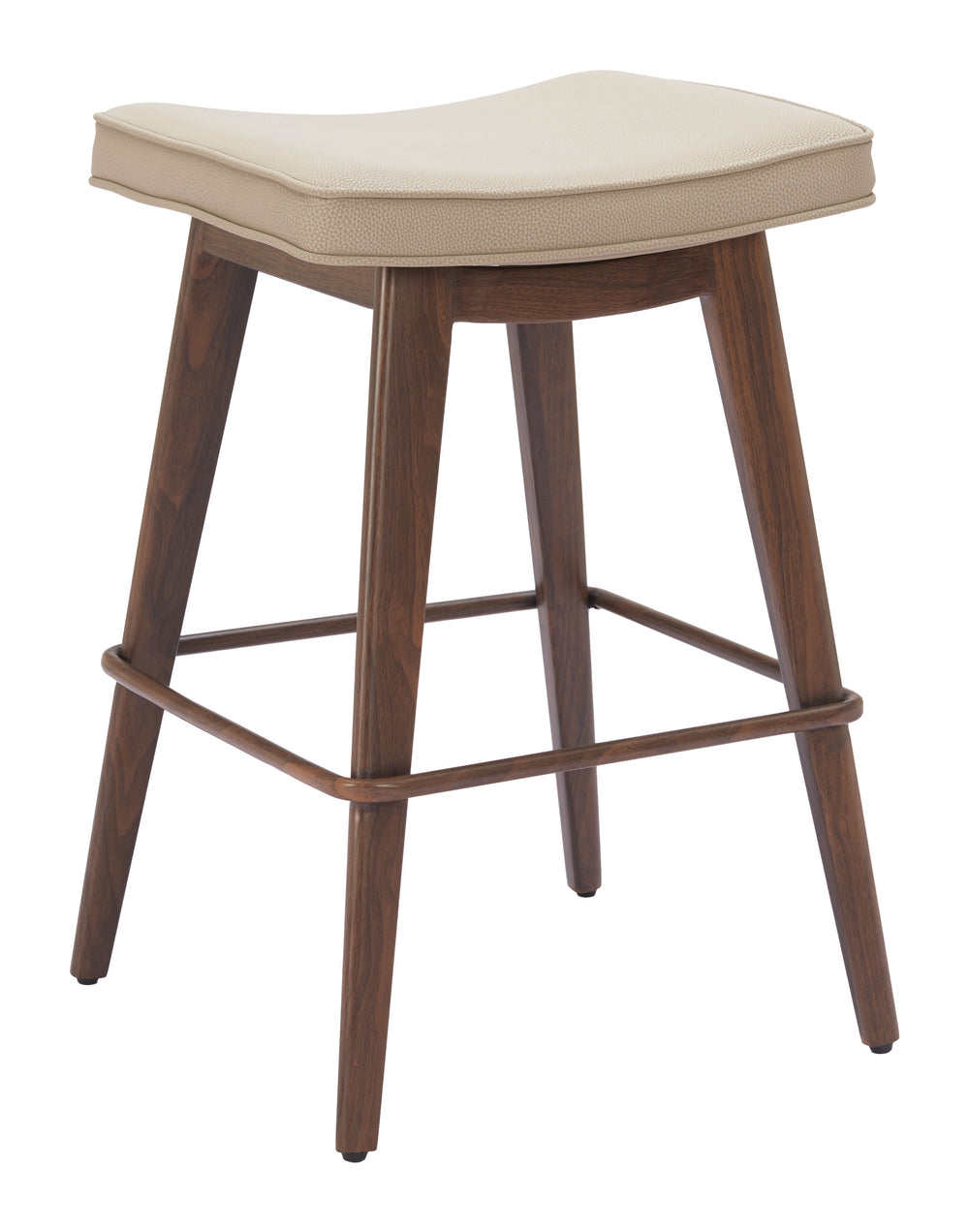 The Divat Counter Stool (Set of 2) Beige & Walnut  Era and Style Inspired Home Decor 1