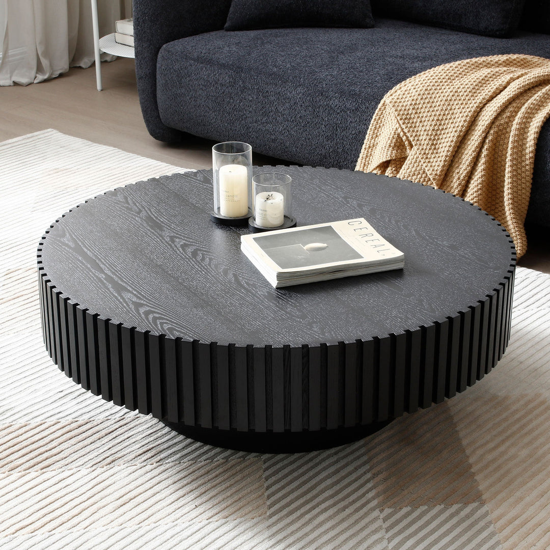 Modern Handcrafted Drum Coffee Table