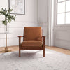 The Connor Solid Wood Genuine Leather Lounge Chair Era and Style Inspired Home Décor 3