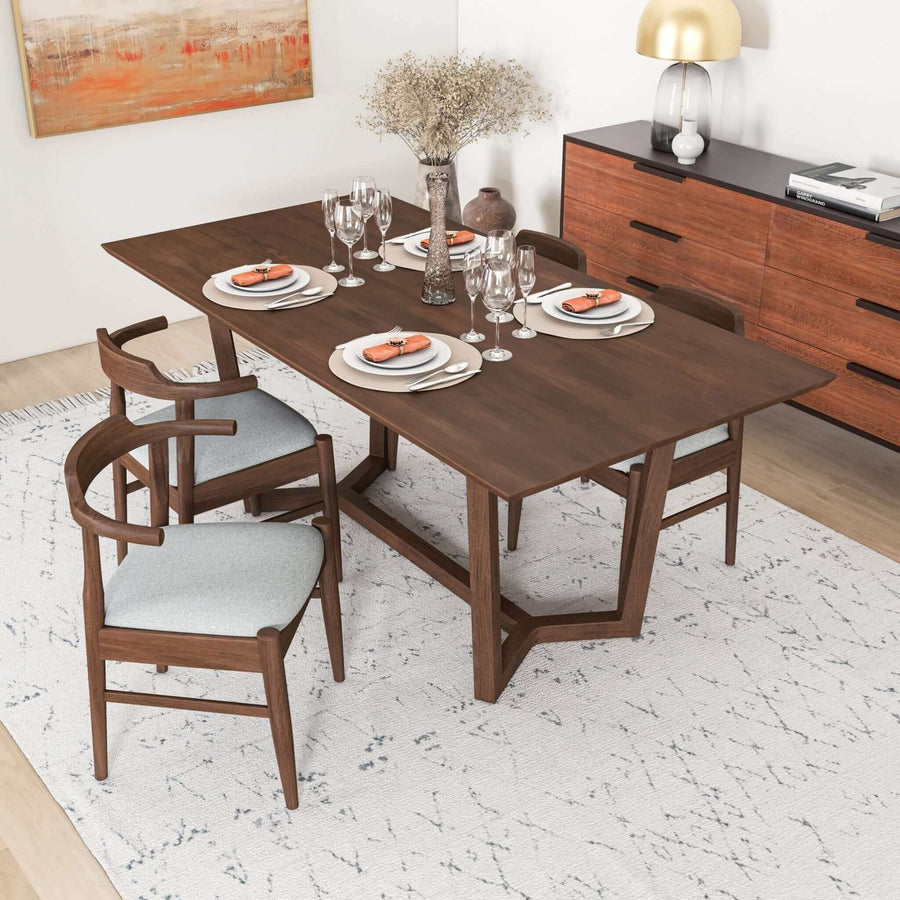 The Marina Solid Wood Dining Table In Brown Era and Style Inspired Home Décor 2