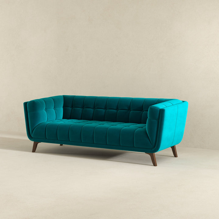 The Addison Large Teal Velvet Sofa Era and Style Inspired Home Décor 4