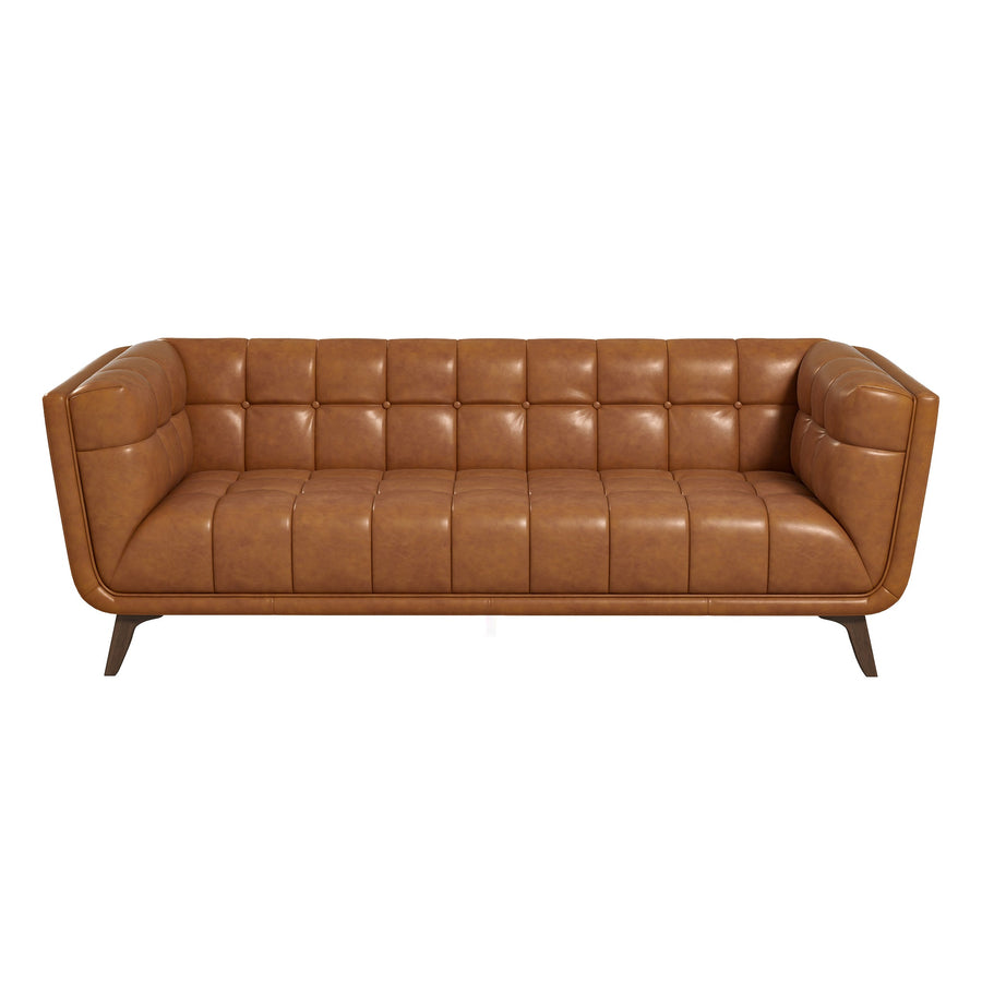 The Addison Leather Sofa (84" Cognac) Era and Style Inspired Home Décor 1