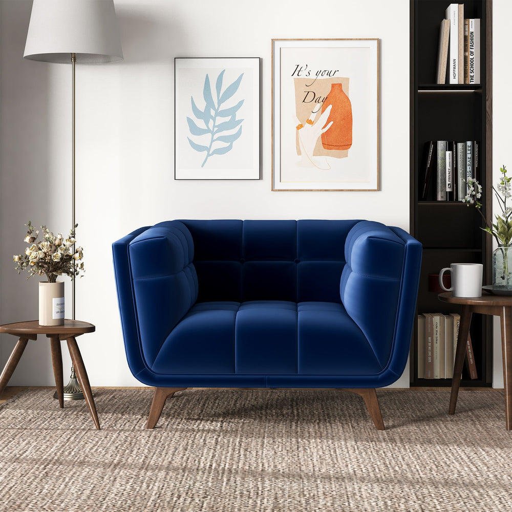 The Addison Lounge Chair(Dark Blue Velvet) Era and Style Inspired Home Décor 2