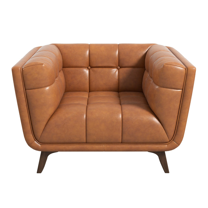 The Addison Lounge Chair (Cognac Leather) Era and Style Inspired Home Décor 1