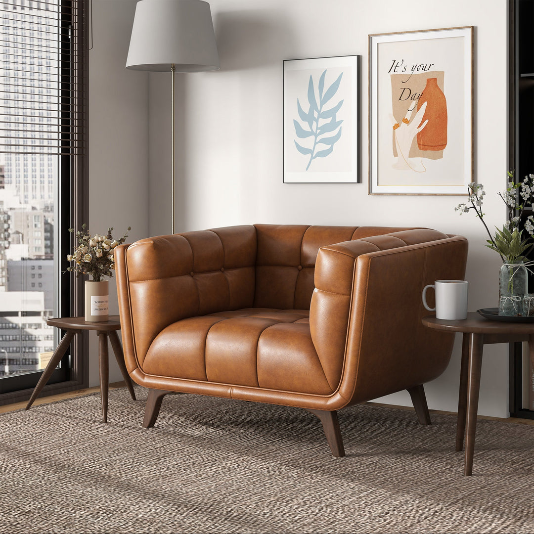 The Addison Lounge Chair (Cognac Leather) Era and Style Inspired Home Décor 2