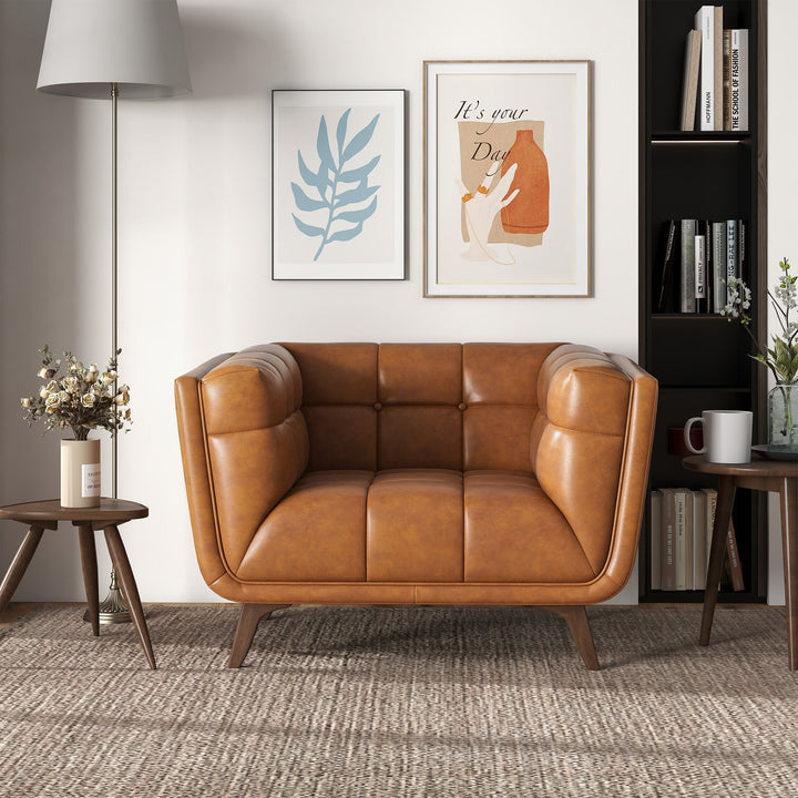 The Addison Lounge Chair (Cognac Leather) Era and Style Inspired Home Décor 3