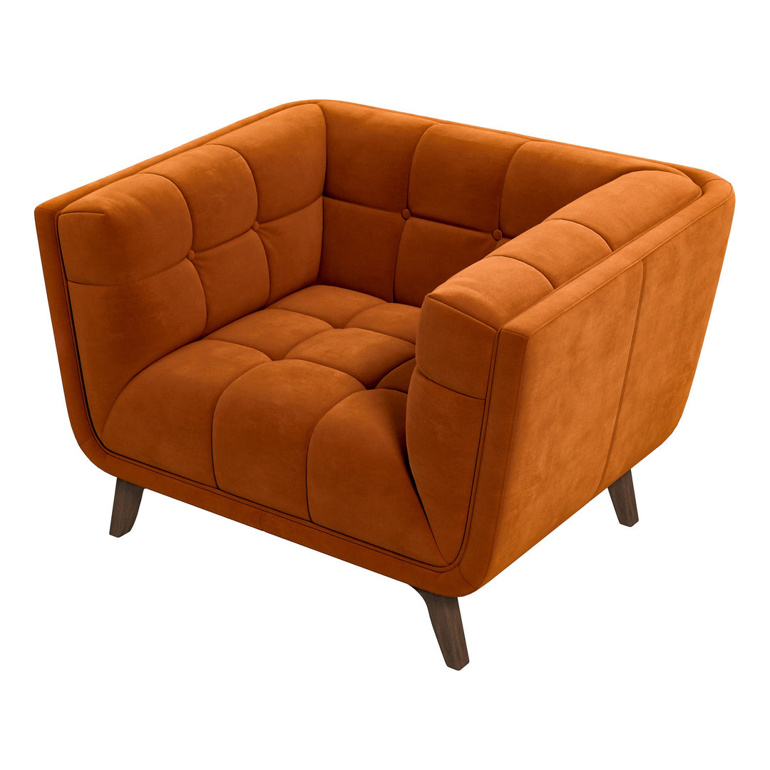 The Addison Lounge Chair (Burnt Orange Velvet) Era and Style Inspired Home Décor 8