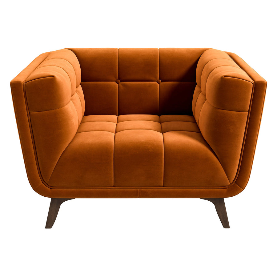 The Addison Lounge Chair (Burnt Orange Velvet) Era and Style Inspired Home Décor 1