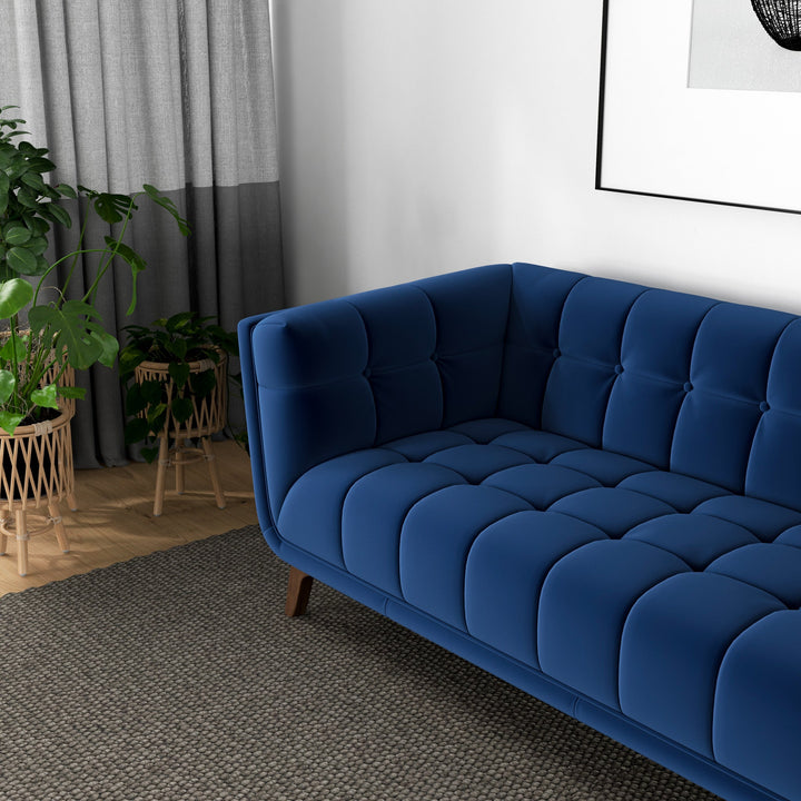 The Addison Sofa (Large - Dark Blue Boucle with Metal Feet) Era and Style Inspired Home Décor 7