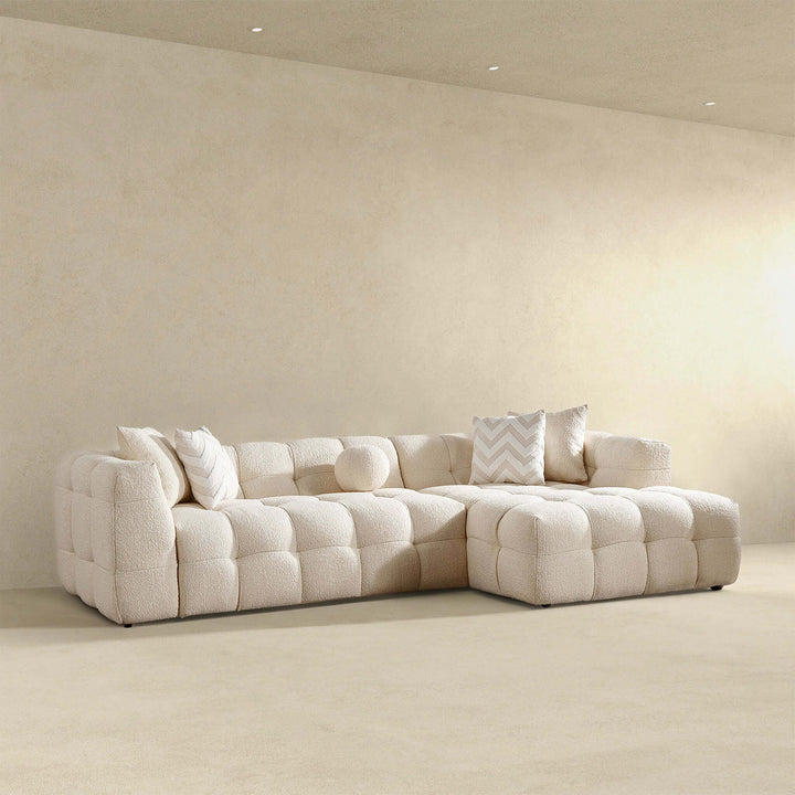 The Alana Tufted Ivory Boucle Right Sectional Sofa Era and Style Inspired Home Décor 3