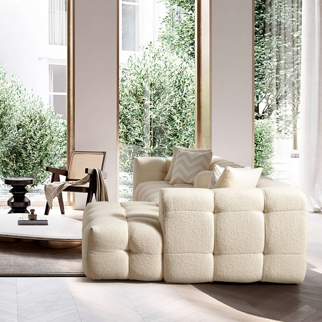 The Alana Tufted Ivory Boucle Right Sectional Sofa Era and Style Inspired Home Décor 5