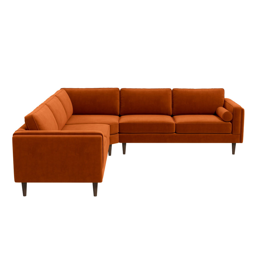 The Amber Burnt Orange Corner Sectional Sofa Era and Style Inspired Home Décor 1