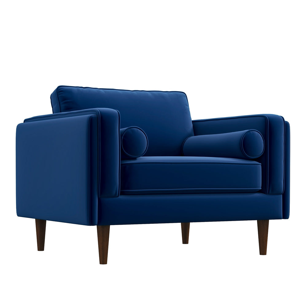 The Amber Lounge Chair (Navy Blue Velvet) Era and Style Inspired Home Décor 2