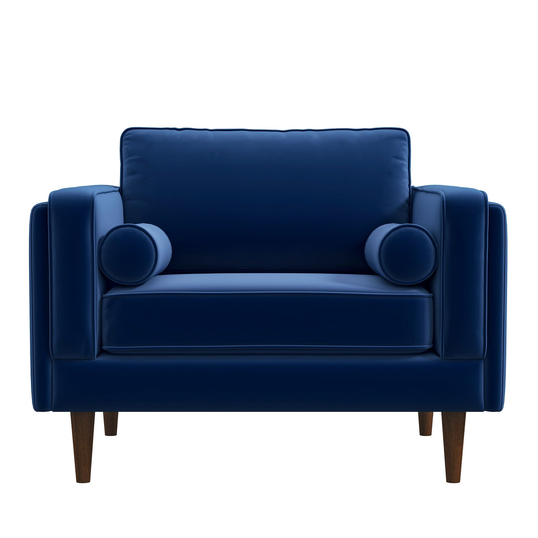 The Amber Lounge Chair (Navy Blue Velvet) Era and Style Inspired Home Décor 3