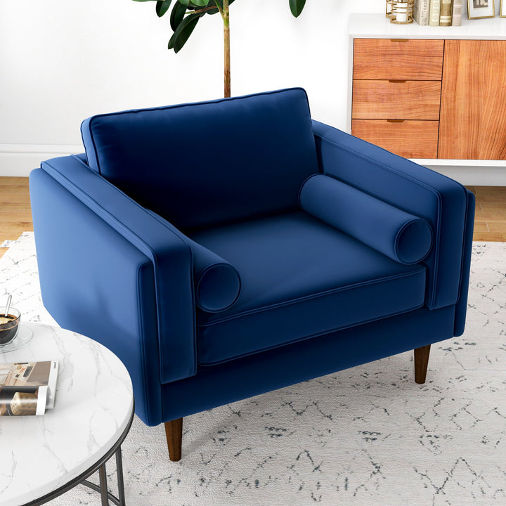 The Amber Lounge Chair (Navy Blue Velvet) Era and Style Inspired Home Décor 4