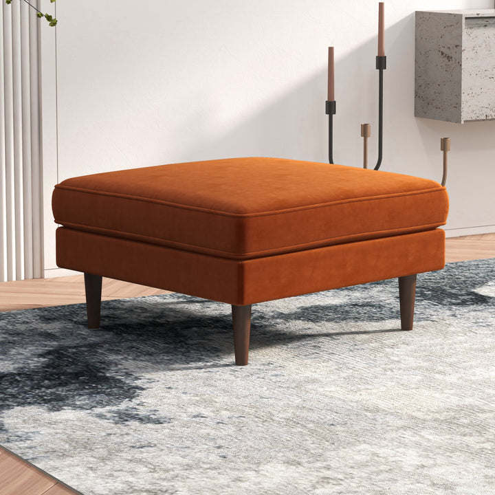 The Amber Square Upholstered Ottoman Era and Style Inspired Home Décor 4