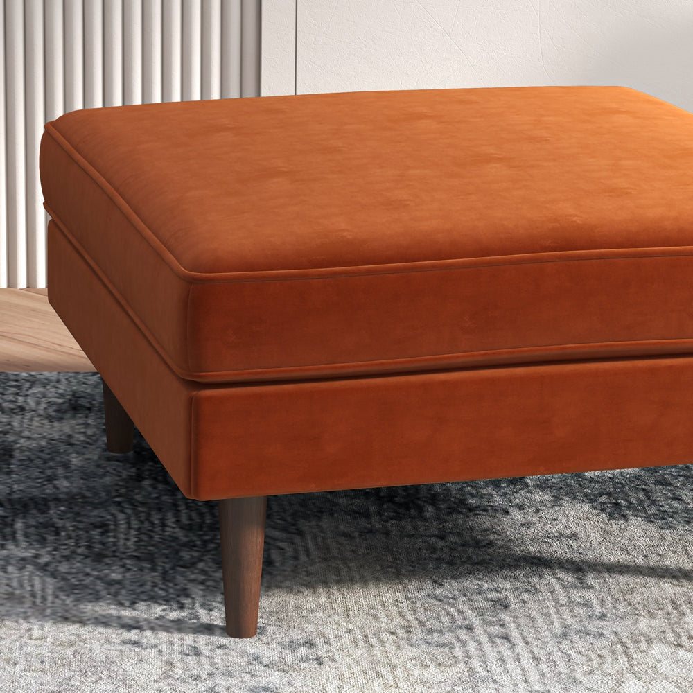 The Amber Square Upholstered Ottoman Era and Style Inspired Home Décor 2