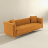 The Angelina Sofa 91" (Cognac Velvet) Era and Style Inspired Home Décor 4