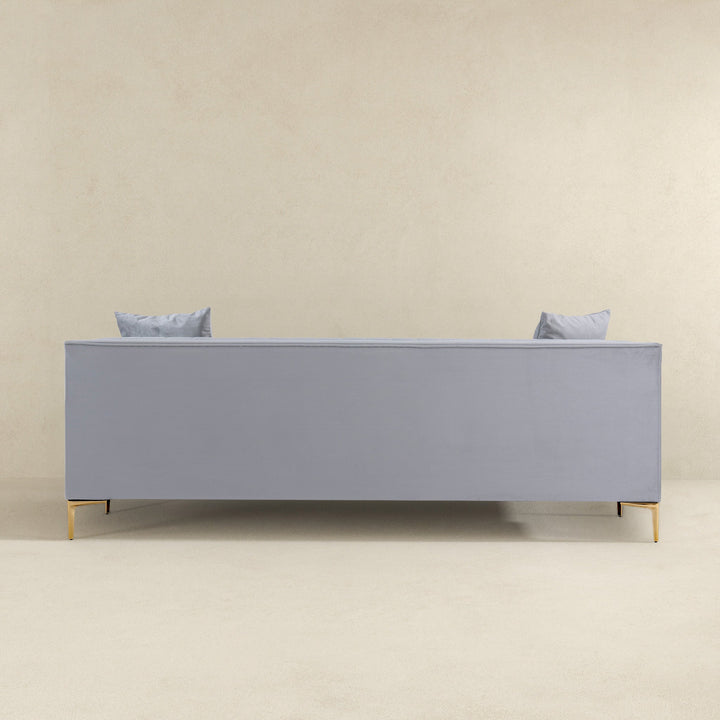 The Angelina Sofa 91" (Light Grey Velvet) Era and Style Inspired Home Décor 6