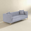 The Angelina Sofa 91" (Light Grey Velvet) Era and Style Inspired Home Décor 3