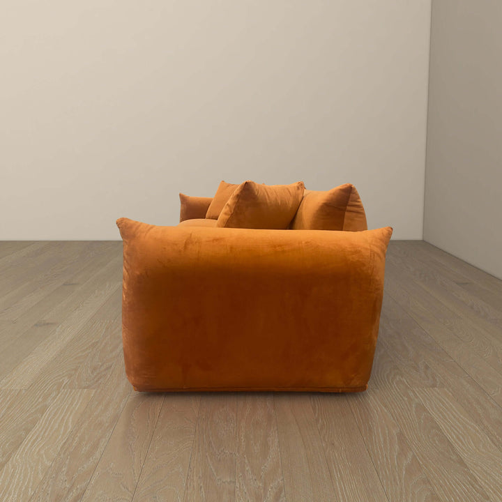 The Arlo Burnt Orange Velvet Sofa Era and Style Inspired Home Décor 6