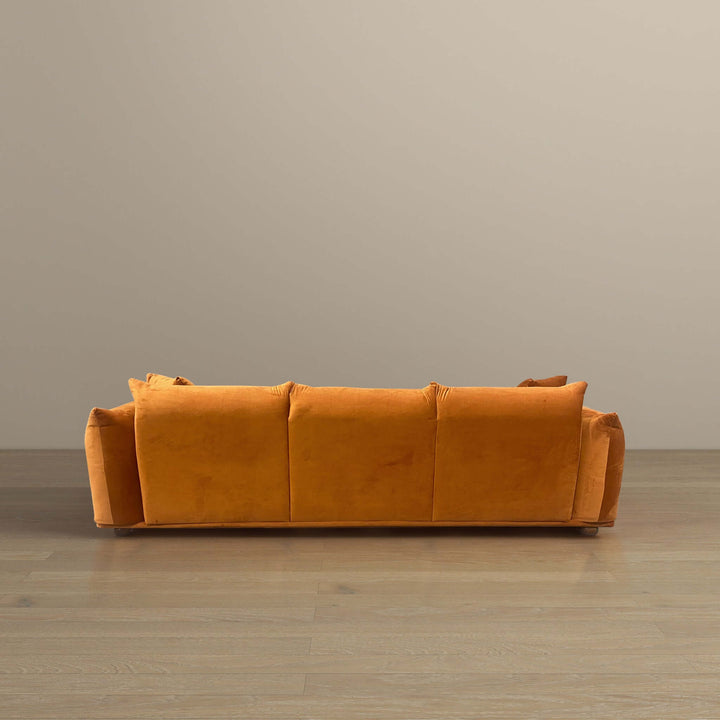 The Arlo Burnt Orange Velvet Sofa Era and Style Inspired Home Décor 7