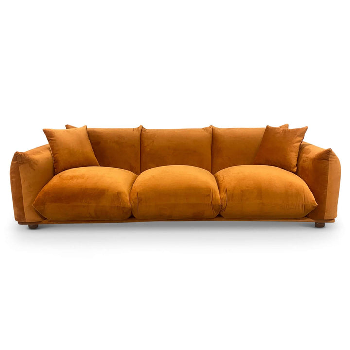 The Arlo Burnt Orange Velvet Sofa Era and Style Inspired Home Décor 8