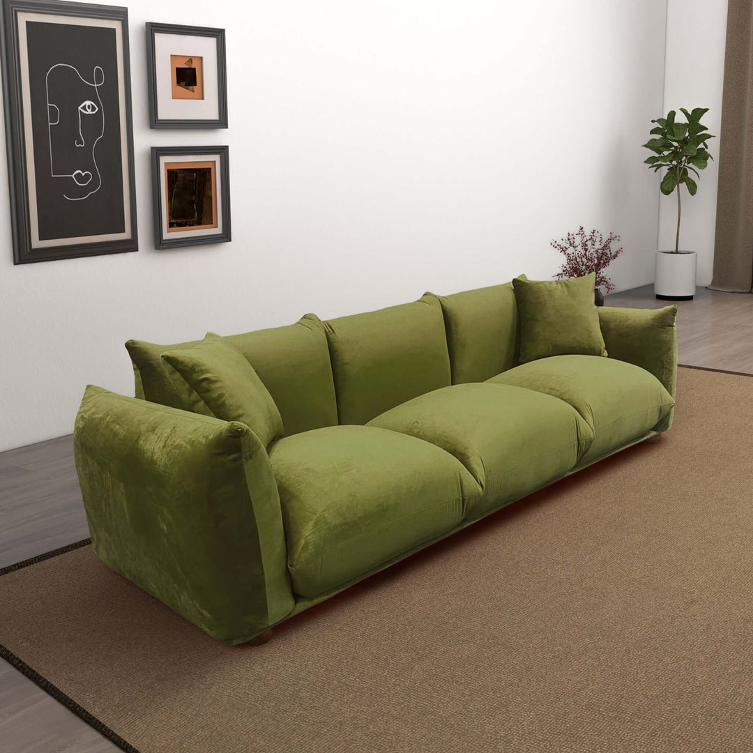 The Arlo Olive Green Velvet Sofa Era and Style Inspired Home Décor 2