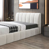 The Hilar White Boucle Platform Bed King Era and Style Inspired Home Décor 3