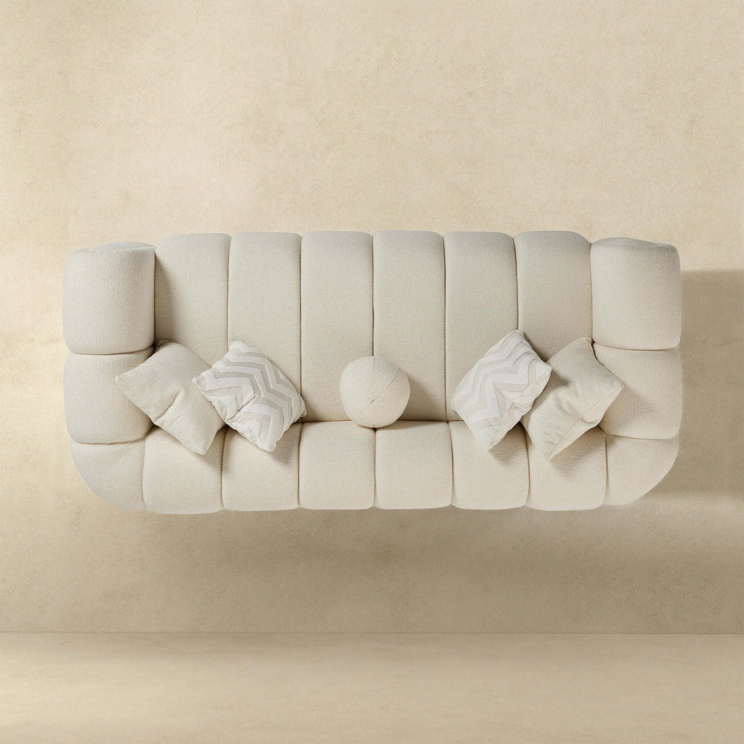 The Beatrice Modern Tufted Ivory Boucle Sofa Era and Style Inspired Home Décor 5