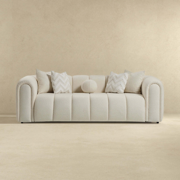 The Beatrice Modern Tufted Ivory Boucle Sofa Era and Style Inspired Home Décor 4