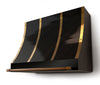 Eugene Black and Brass Range Hood