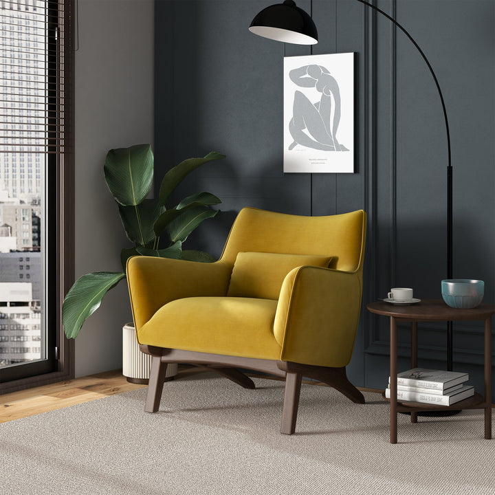 The Brayden Lounge Chair (Gold - Velvet) Era and Style Inspired Home Décor 2